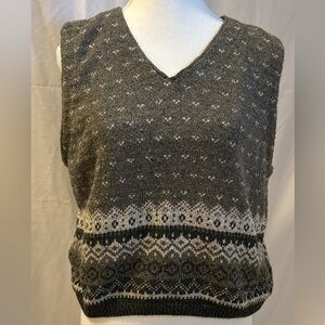 Vintage 90s Eddie Bauer Sweater Vest - Made in USA - Womens XL